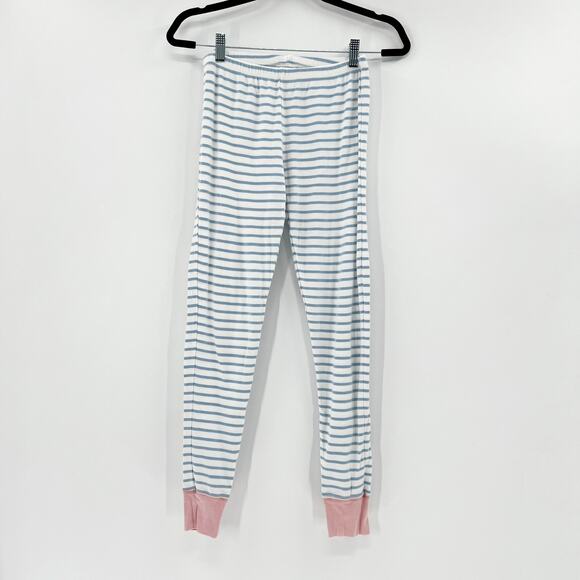 Boden Girls White and Blue Striped PJ Set 14 Kids - Picture 3 of 6